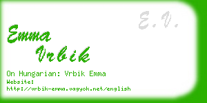 emma vrbik business card